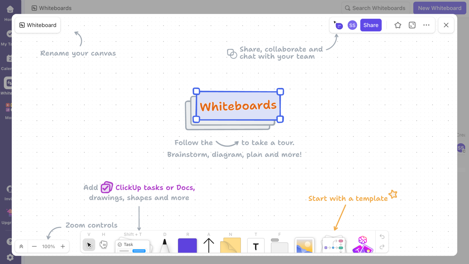 How ClickUp rebuilt Whiteboards with tldraw